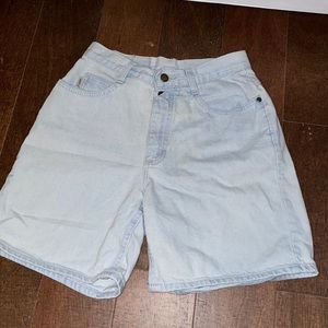 Light blue rider shorts .